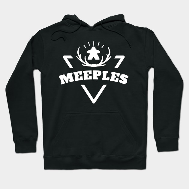 Meeples Board Games - Meeple, Board Game, Tabletop Nerd and Geek Hoodie by pixeptional